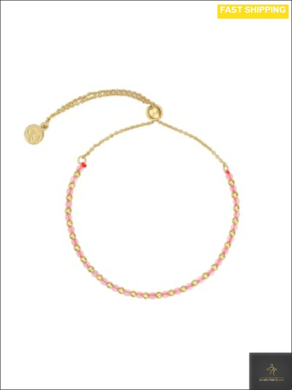 18k Gold-Plated Brass Gemstone Bracelet Adjustable Closure